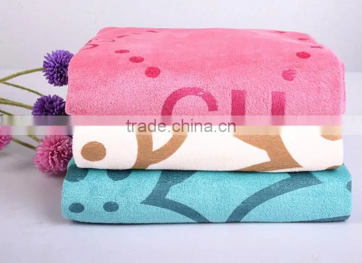Velour Print Beach Towel/Microfiber Towel