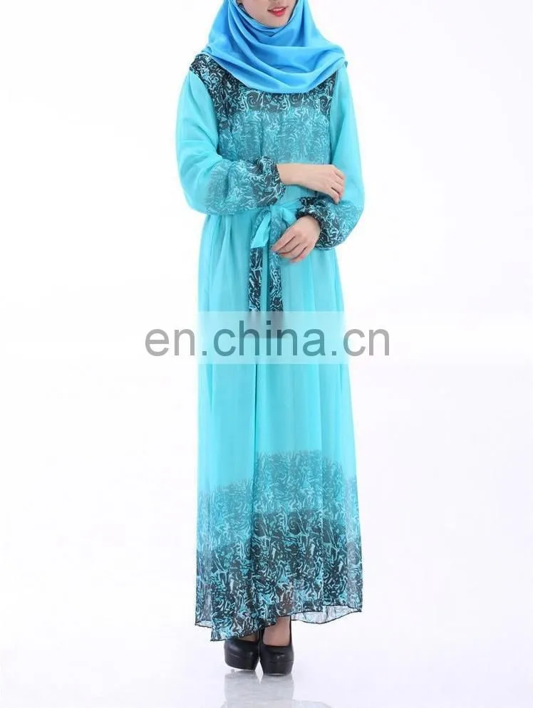 New fashion long sleeve muslim dress