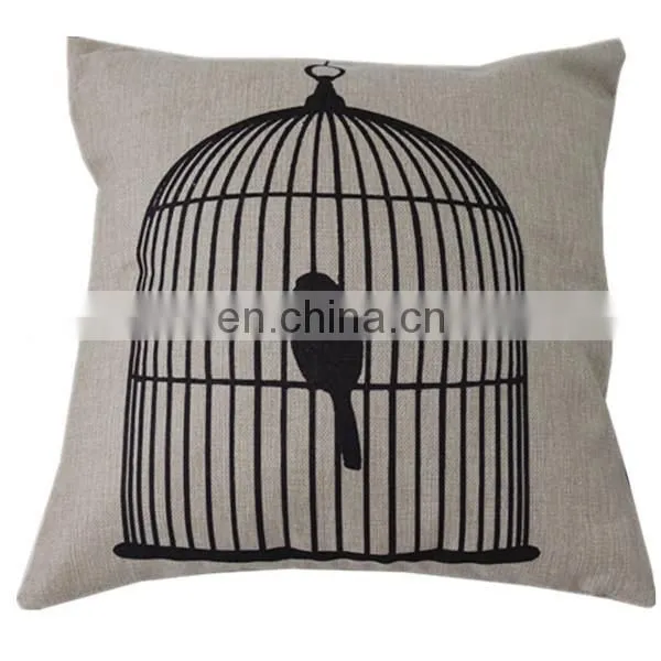 Promotional cheap home decorative cushion cover custom fashion 50x50 linen pillow cover