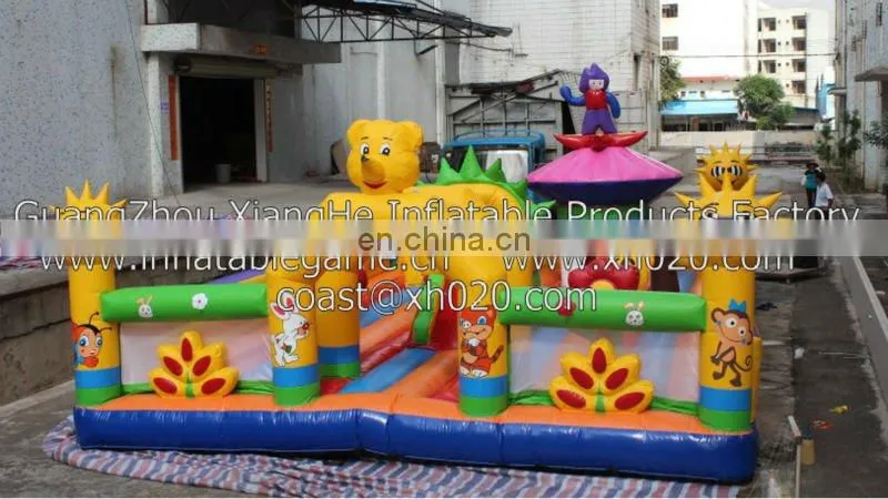 Endless fun and populare outdoor or indoor commercial grade vinyl tarpaulin FU048 inflatable playground