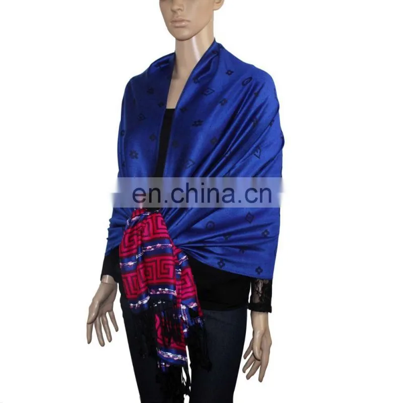 Factory directly pashmina shawl in tassel shawl for women