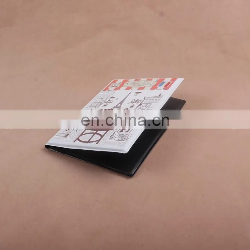 Custom full color print soft plastic pvc passport holder wallet with card holder