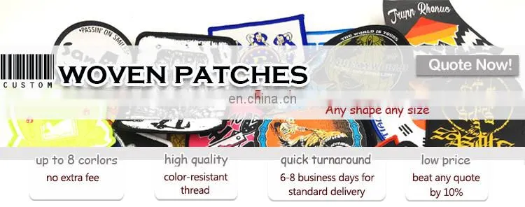 china factory directly custom digital printed woven patches