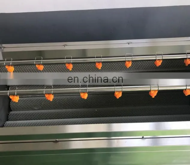 Automatic vegetable fruit brush cleaning peeling machine