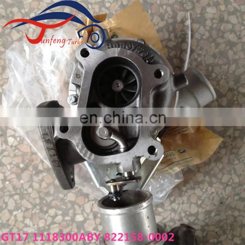 GT17 Turbocharger 1118300ABY 822158-0002 822158-5002 4JB1 engine turbo for JAC cars