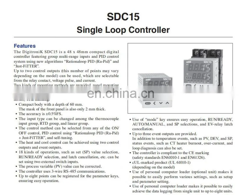 Temperature Measurement Single-loop Digital Display Hot Selling Temperature Controller