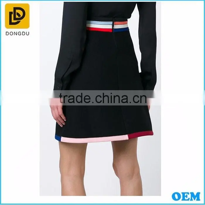 High quality formal black skirts for office lady