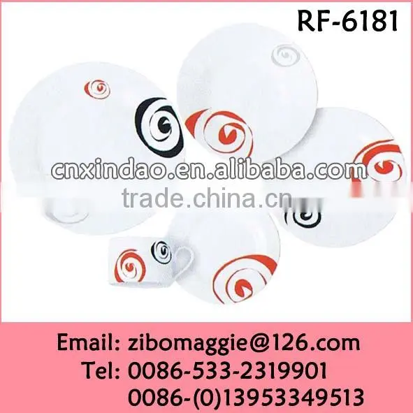 Round Shae Hot Sale Promotional Antique Porcelain Dinner Set for 5 People
