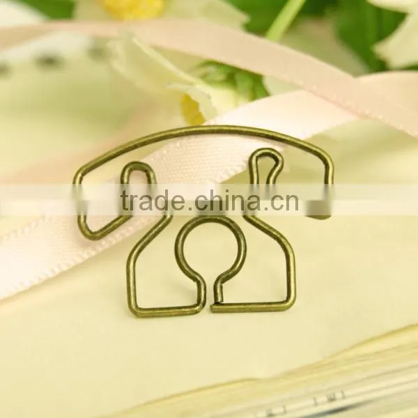 Customized shape metal plastic paper clip gift products