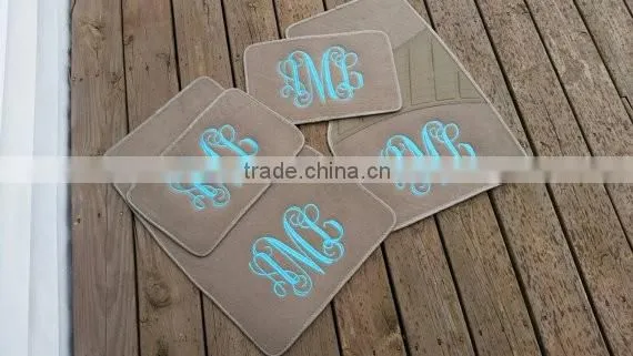 Monogrammed Car Floor Mat Set