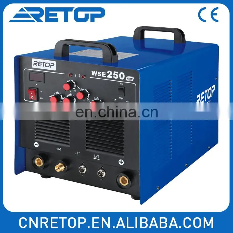Inverter AC/DC TIG WSE 250 Single Phase Tig Welding Machine Metal Shell AC/DC Motor Negotiable Provided 50-60hz 590*345*485mm 25