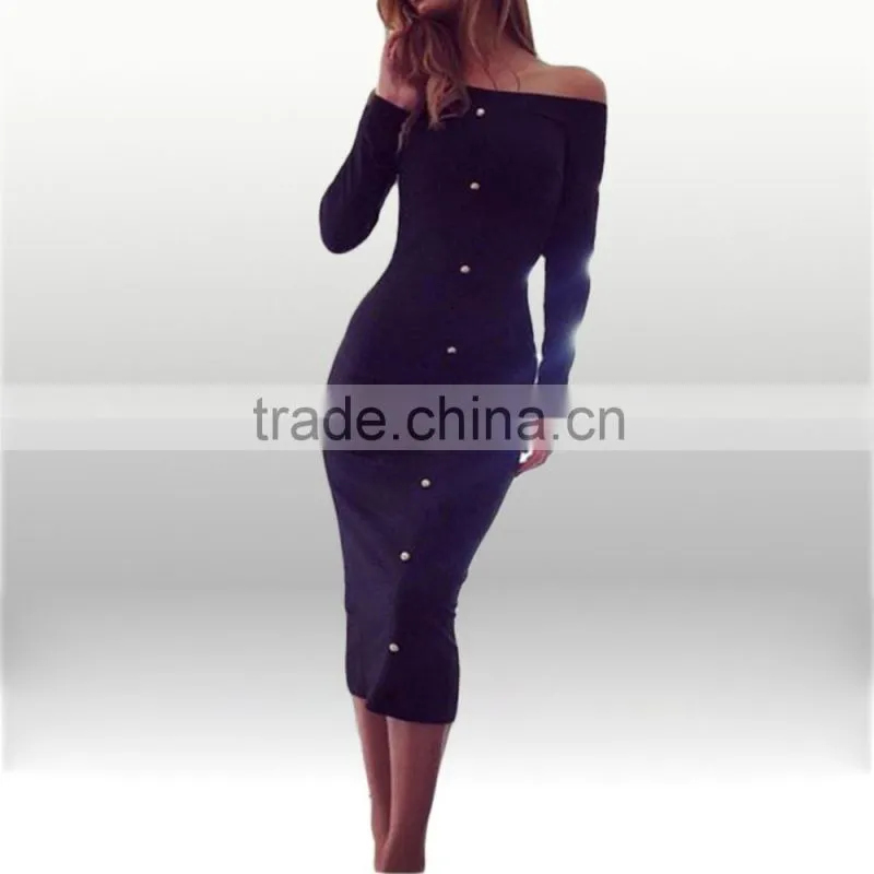 Fashion sexy dress single breasted evening dress sexy free prom dress