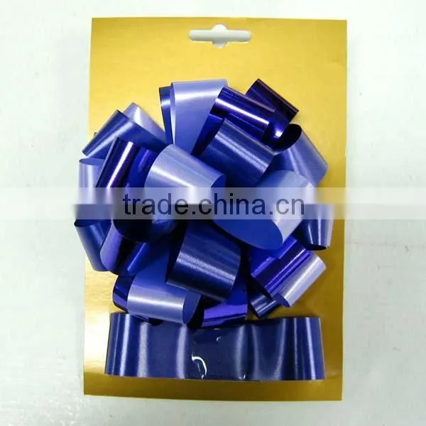 silver pp matte Christmas ribbon and bow,bottle neck decorative bows and gift wrapping flower