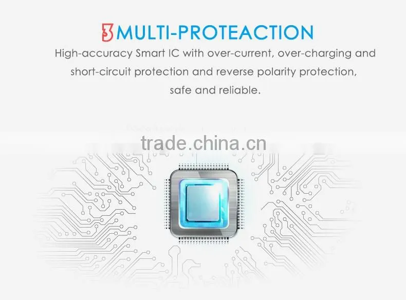 2016 New Quick Charge Portable Smart Dual USB Power Bank 9000mah