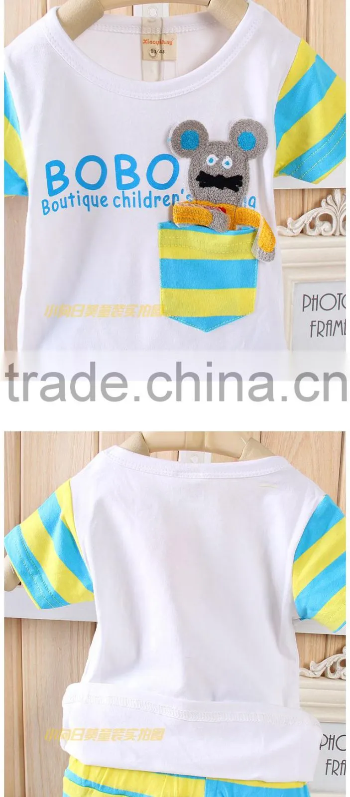 2015 summer shorts leisure suit cute baby wear t shirt and pant alibaba China Supplier