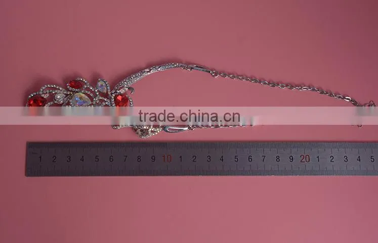 Bridal Phoenix Necklace and Earring Fashion Colorful Crystal Jewelry Set