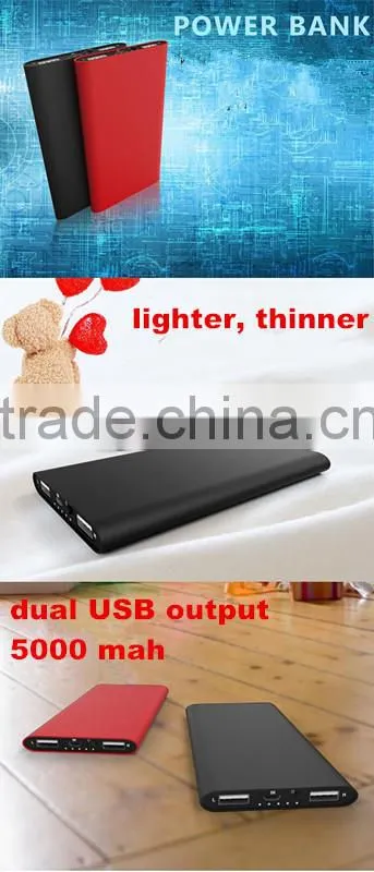 2015 canton fair newest electronic product slim power bank 20000mah