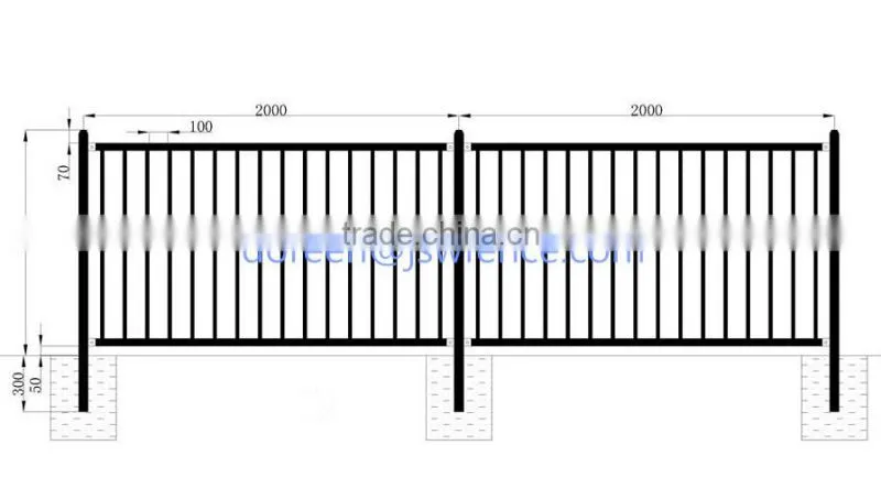 Steel decorative swimming pool safety fence