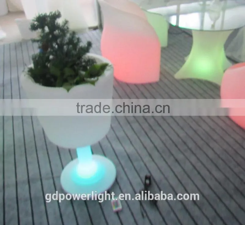 PE plastic Flowerpot with LED light YXF-4576A