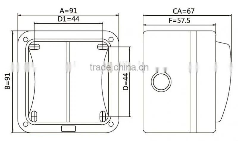 Salzer 2 gang 2 way waterproof switches IP66 20A