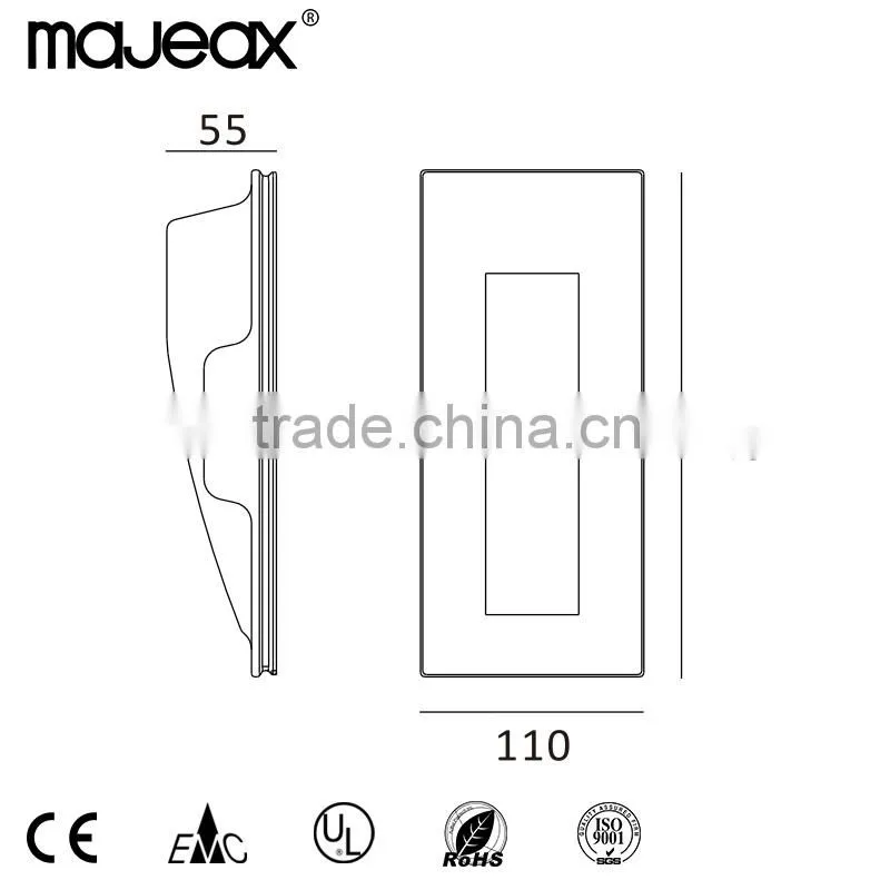 2015 modern design European style Plaster Recessed LED wall lamp