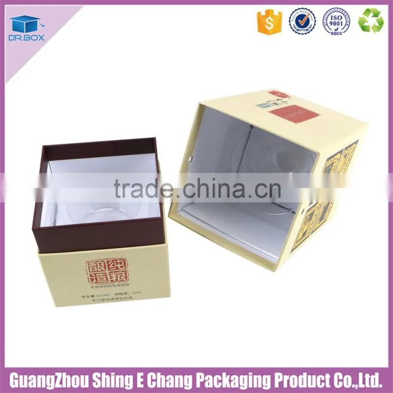Hot sale thick paper packing box gift boxes for wine bottles , cardboard wine box