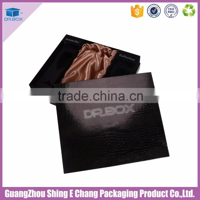 Professional printing artwork recyclable leather paper wine box