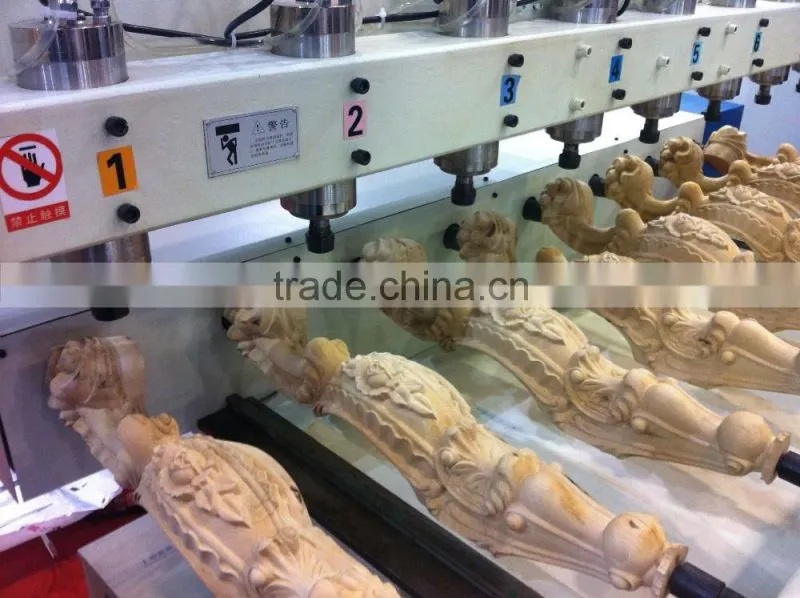 china jinan missile 4 head 3d cnc router machine 4 axis