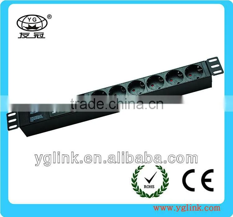 German 6 ways intelligent PDU with Transient protection
