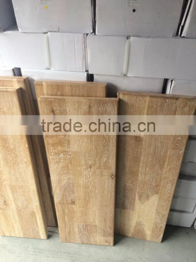 brushed American white oak stair covers
