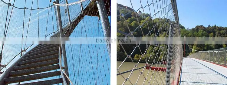 aviary knotted rope wire mesh animal mesh fence
