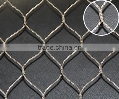 2mmx60mm X-tend flexible stainless steel wire mesh webnet railing stays with perimeter rope