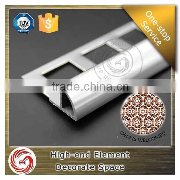 Quality and quantity assured aluminium quarter round tile trim aluminium metal tile trim