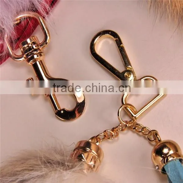 Orange Color Fox Tail For Bag Accessories