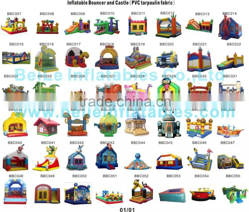 2016 new design outdoor PVC inflatable bouncer castle for sale