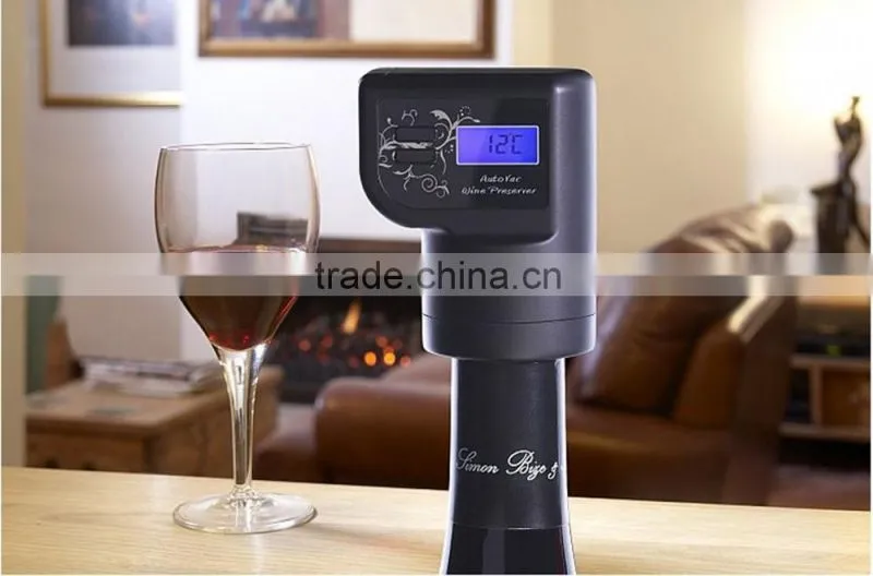 (Exclusive) Smart Automatic Wine Bottle Saver Cork Vacuum Preserver Stopper