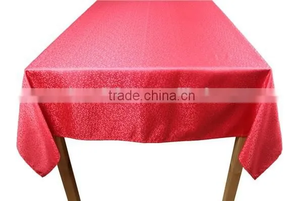 Hot Sale 100% Polyester Soild Color Jacquard Table Cloth Wedding