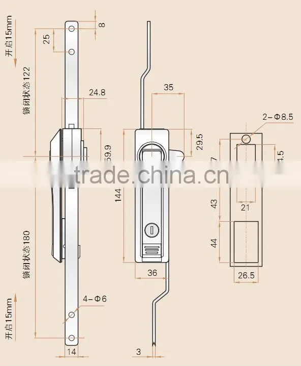 SAIP/SAIPWELL 2014 Promotional New Style Adjustable Electronic Door Handle Lock