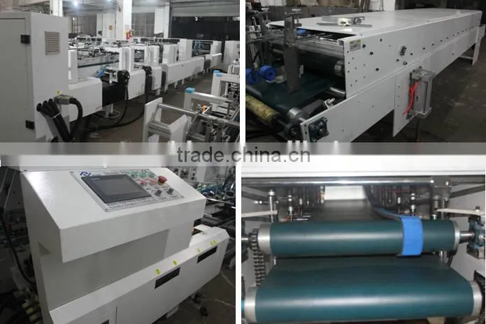 High speed automatic carton box crash-lock bottom folder gluer machine/carton box making machine prices