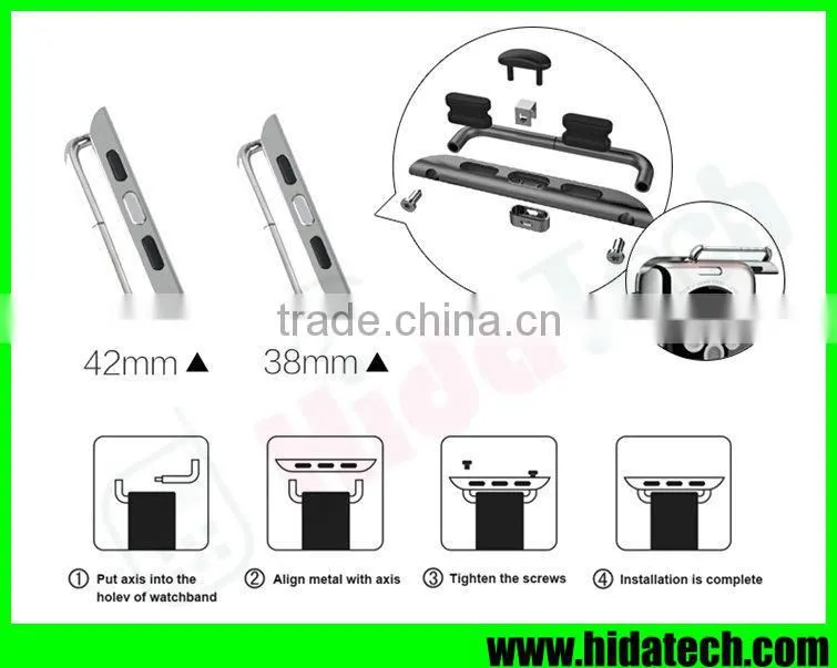 Stainless Steel Watch Strap Watch Band Connector Adapter for Apple Watch