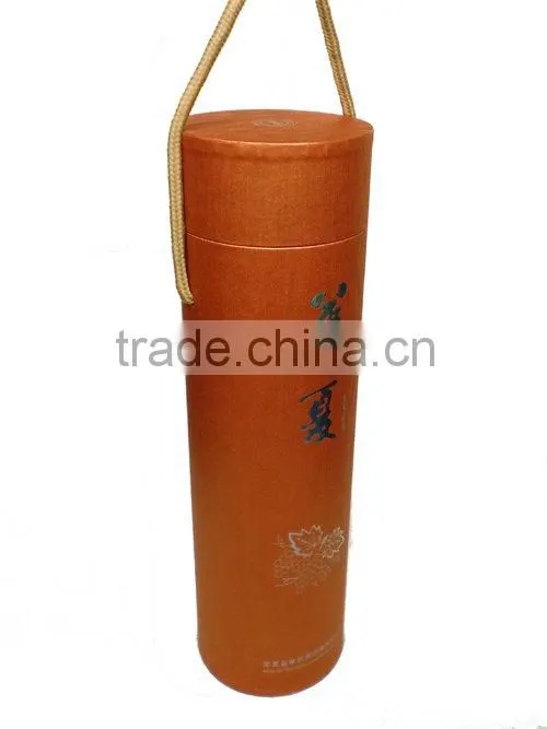 Paper wine storage box with handle