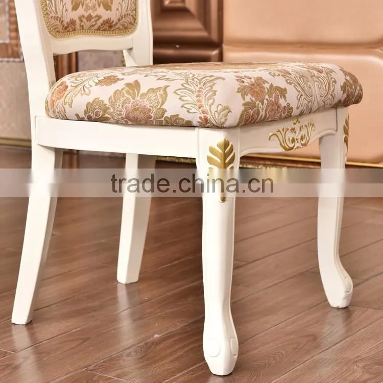 French luxury armless chair antique gold painted guest chairs