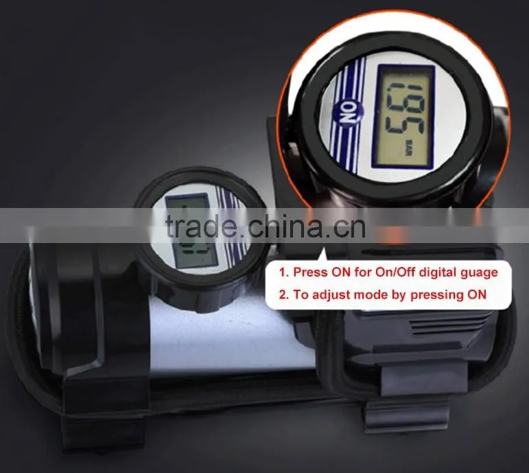 100psi Car digital tire inflator with gauge, 12v Digital Air Compressor
