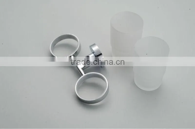 bathroom double glass holder