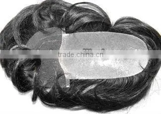 front lace and mono patch remy hair men's toupee hair replacement