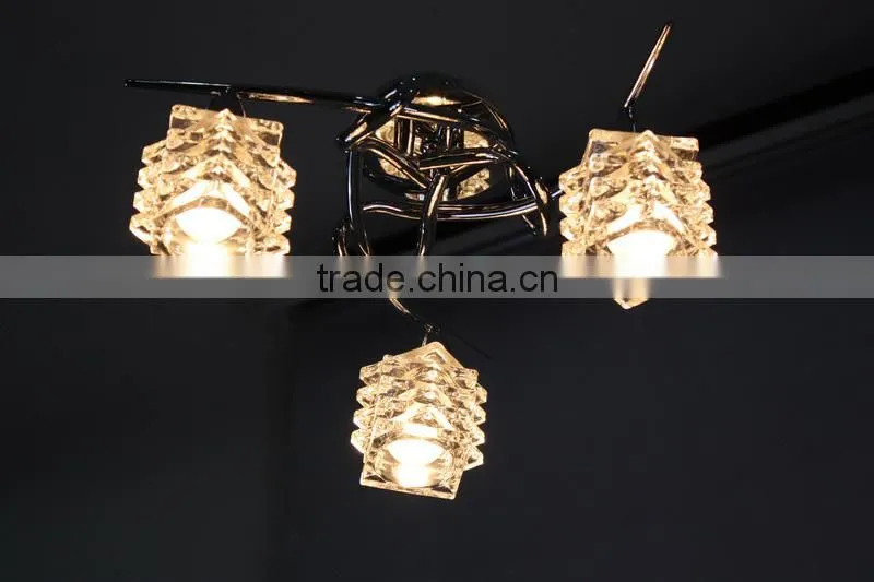 fashion modern living room decoration glass ceiling amd pendant lamp made in china
