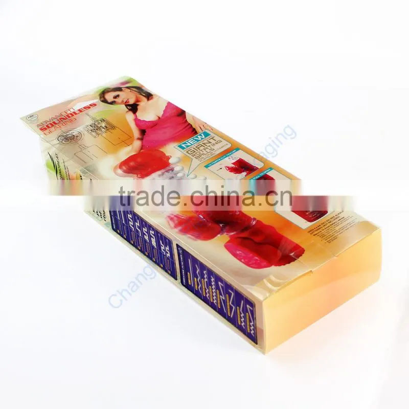 Clear pvc packaging box for sex toy packaging