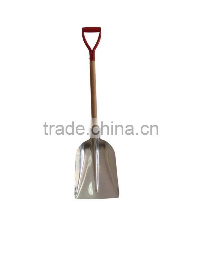 11" Aluminum Snow Shovel With Wooden Handle