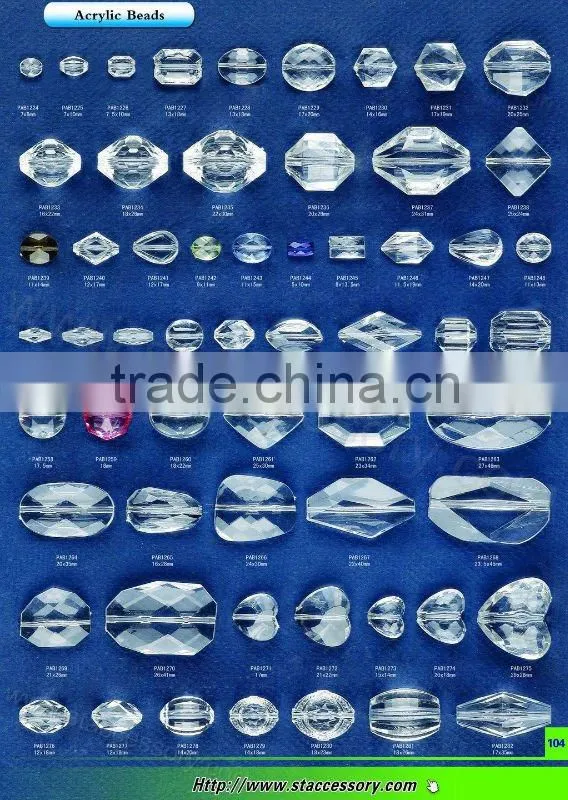 Acrylic bead for making bracelets and necklace