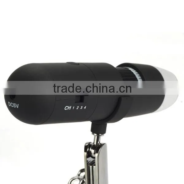 2.4GHz 10x-200x Wireless USB Digital Microscope with 8 LEDs Brightness Adjustable Measurement Software